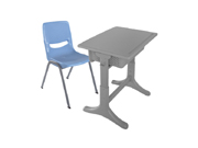单人课桌椅   学校家具